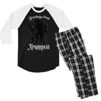 Greetings From Krampus, Fun Pre-germanic Paganism Men's 3/4 Sleeve Pajama Set | Artistshot