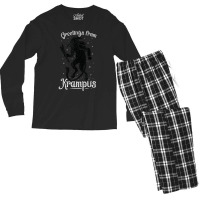 Greetings From Krampus, Fun Pre-germanic Paganism Men's Long Sleeve Pajama Set | Artistshot