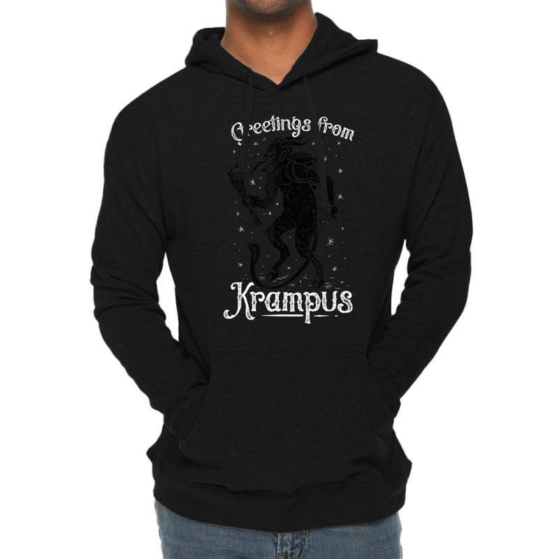 Greetings From Krampus, Fun Pre-germanic Paganism Lightweight Hoodie | Artistshot