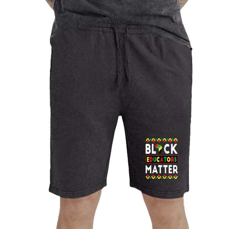 Black Educators Matter Bhm Teacher Black History Month Zip Vintage Short | Artistshot