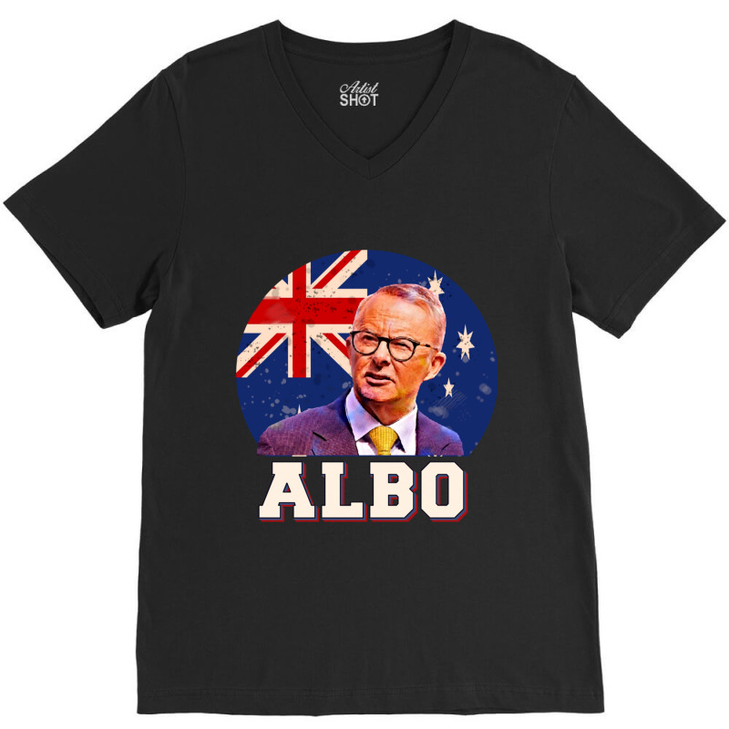 Australian Labor Party  Albo  Australian Flag Retro 2022 V-neck Tee | Artistshot