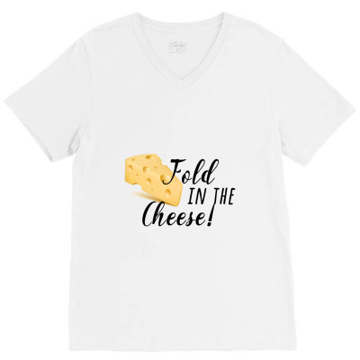 Fold In The Cheese V-neck Tee Designed By Hrndzaar