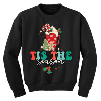 Tis The Season Christmas Vibes And Hot Cocoa Family Pajamas Youth Sweatshirt | Artistshot