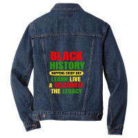 Black History Happens Every Day Black History Month Unisex Men Denim Jacket | Artistshot