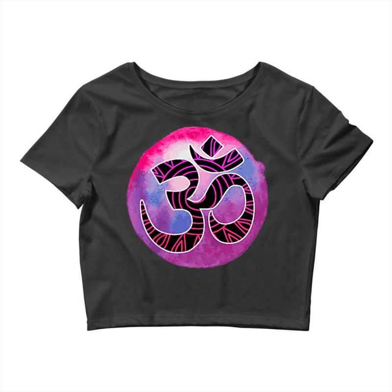 Psi Meditations On Goa Symbol Crop Top by Garnet | Artistshot