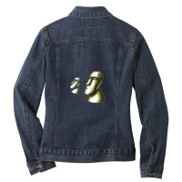 Easter Island Heads - Concept Ladies Denim Jacket | Artistshot