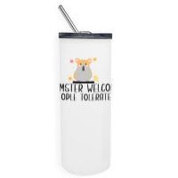 Hamster Welcom People Tolerated For Boyfriend Skinny Tumbler | Artistshot