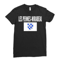 Les Pennes Mirabeau Flag National France Pride Gift Ladies Fitted T-shirt | Artistshot