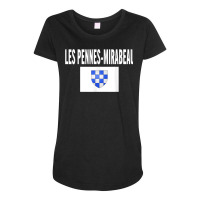 Les Pennes Mirabeau Flag National France Pride Gift Maternity Scoop Neck T-shirt | Artistshot