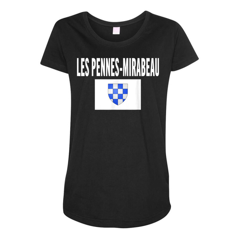 Les Pennes Mirabeau Flag National France Pride Gift Maternity Scoop Neck T-shirt by Clinical | Artistshot