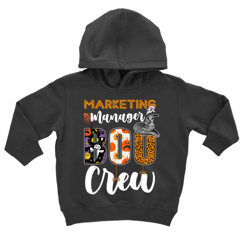 Marketing Manager Boo Crew Halloween Matching Marketer Toddler Hoodie by August | Artistshot