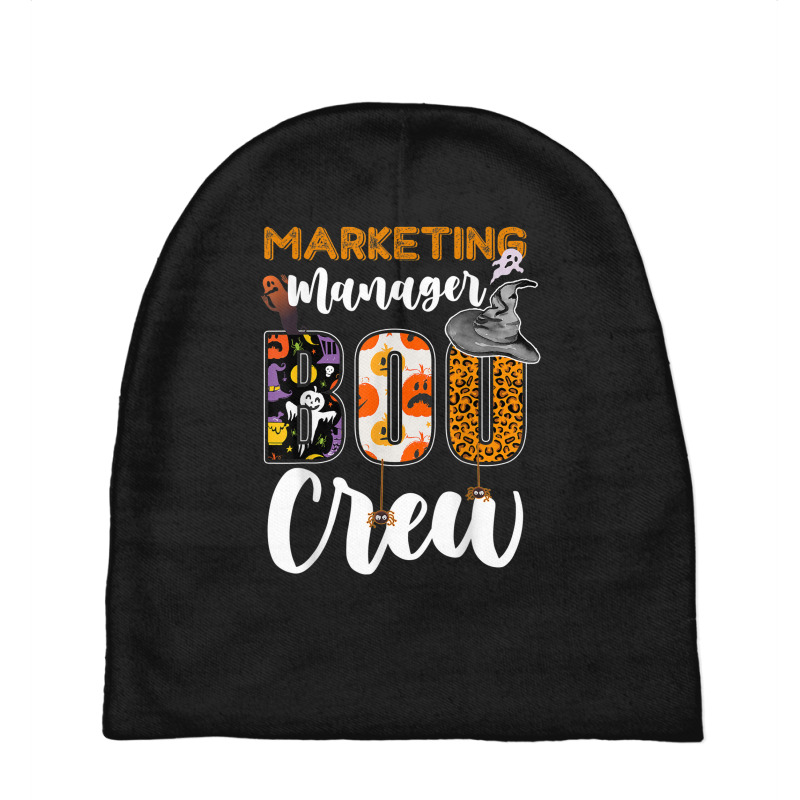 Marketing Manager Boo Crew Halloween Matching Marketer Baby Beanies by August | Artistshot