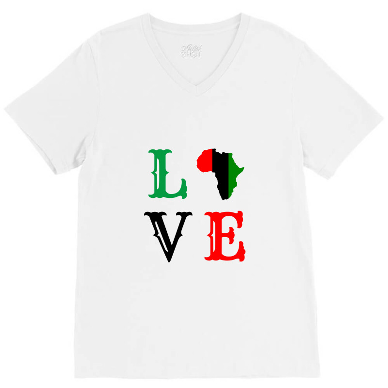 Black History Month 2022 Africa Women Men Boys Girls Love V-neck Tee | Artistshot