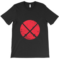 Samurai Sword Crossed In Front Of Flag Of Japan T-shirt | Artistshot