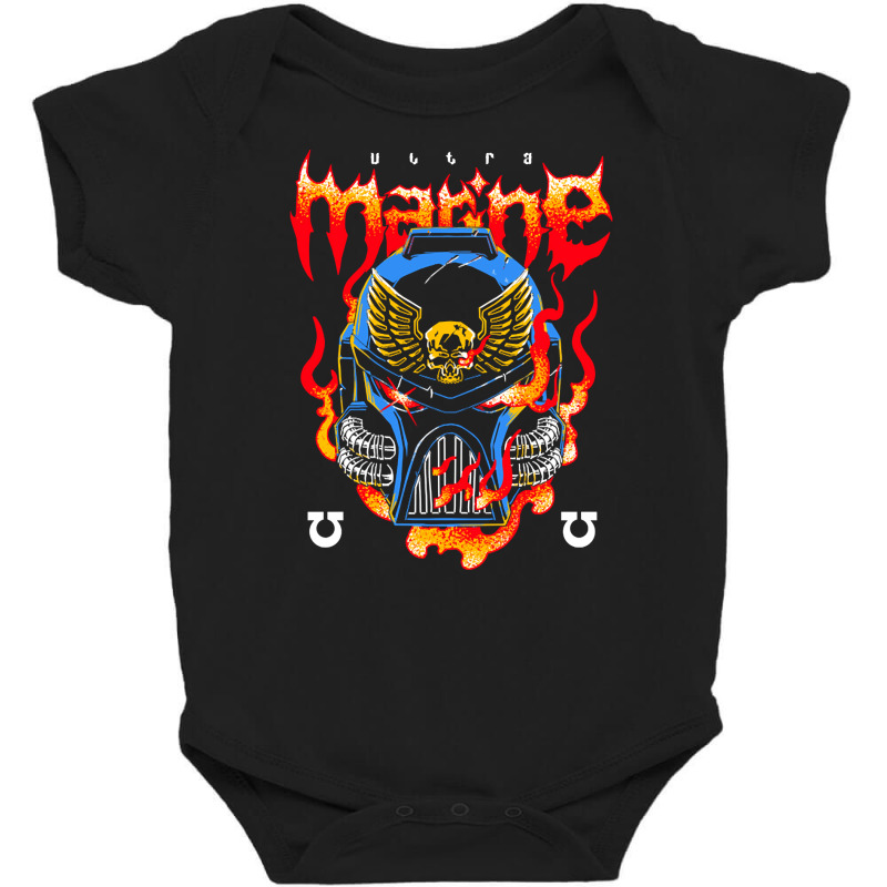 Ultra Marine Metal, Ultra Marine Metal Vintage, Ultra Marine Metal Art Baby Bodysuit by SHOPOAS3 | Artistshot