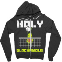 Holy Blockamole Avocado Volleyball Player Blocker Men Women Zipper Hoodie | Artistshot