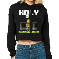 Holy Blockamole Avocado Volleyball Player Blocker Men Women Cropped Hoodie | Artistshot