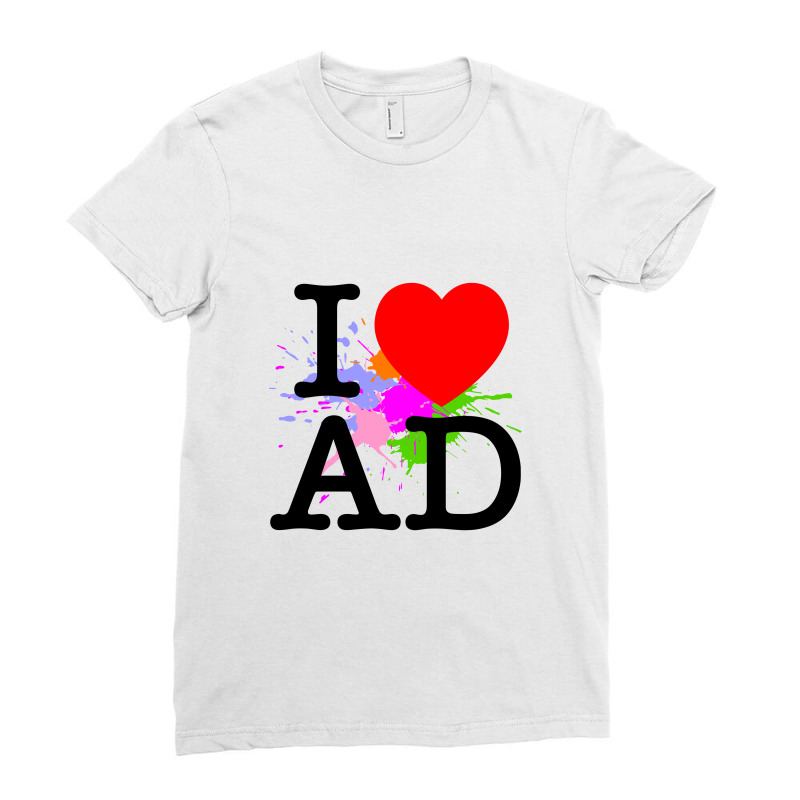 I Heart Ad (andorra) Ladies Fitted T-shirt | Artistshot