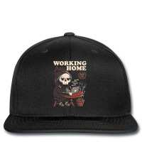 Working From Home Office Grim Reaper Skull Cute Halloween T Shirt Printed Hat | Artistshot