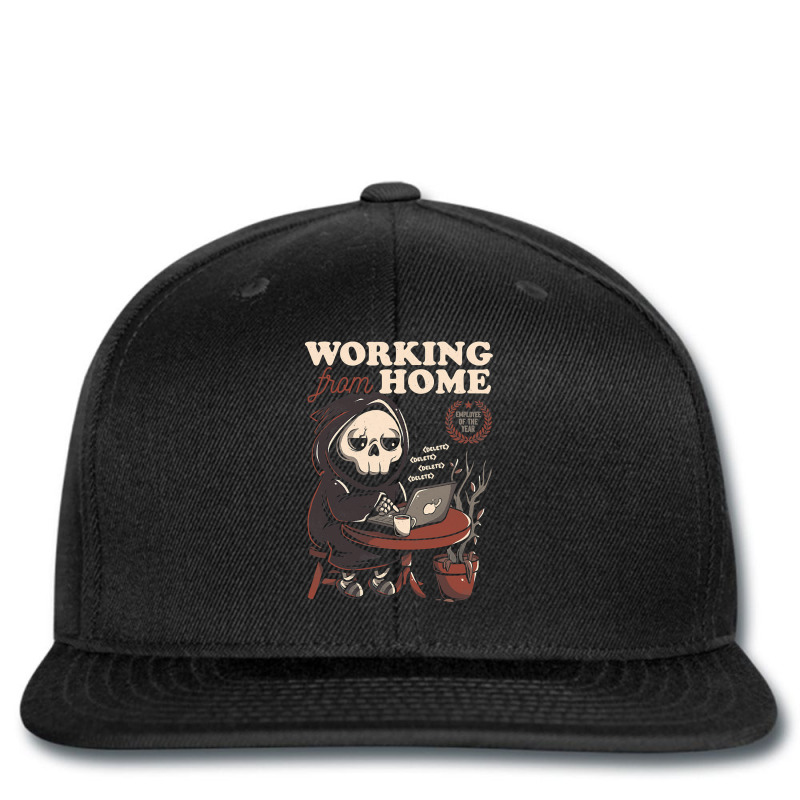 Working From Home Office Grim Reaper Skull Cute Halloween T Shirt Printed Hat | Artistshot