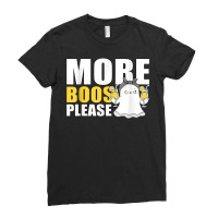 More Boos Please Funny Halloween Drinking Ghost Drunk Ladies Fitted T-shirt | Artistshot