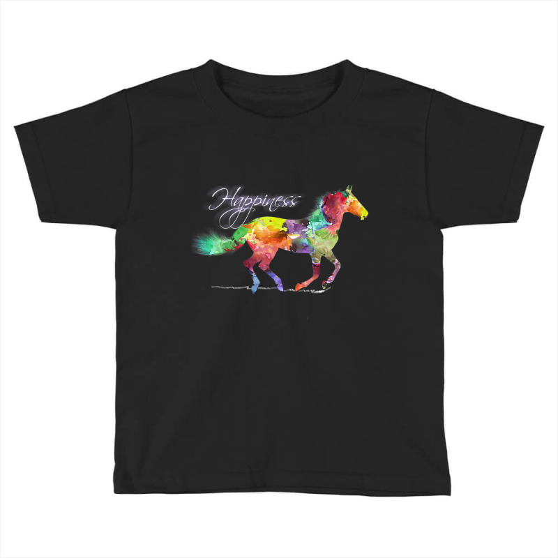 Horse Happiness Horse Lover Equestrian Toddler T-shirt by cm-arts | Artistshot