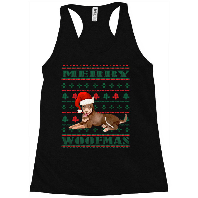 Australian Kelpie Ugly Christmas Sweater Racerback Tank by Bertrand Angulo | Artistshot