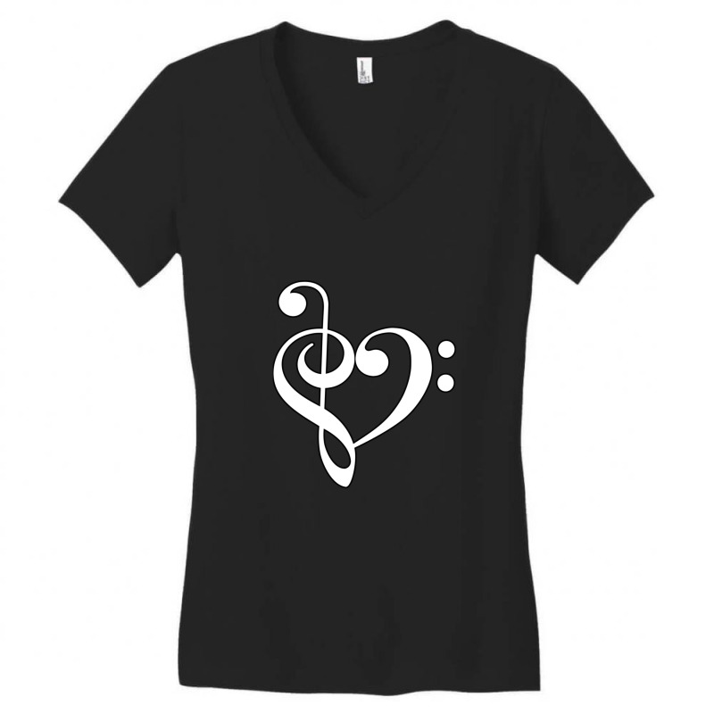 Music Notes Classic Women's V-Neck T-Shirt by ErnestRandall | Artistshot