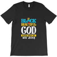 Black Is Beautiful Black History Month Gift Blue T-shirt | Artistshot