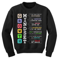 Growth Mindse Positive School Classroom Teacher Youth Sweatshirt | Artistshot