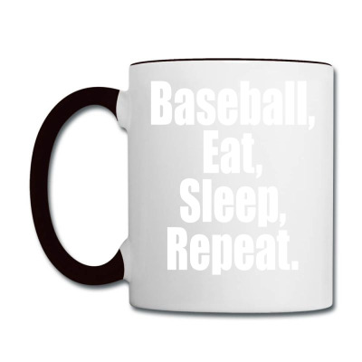 Eat Sleep Baseball Repeat Funny Coffee Mug Designed By Tshiart