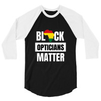 Black Opticians Matter Black History Month African Unisex 3/4 Sleeve Shirt | Artistshot