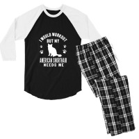 I Would Workout But My American Shorthair Needs Me - American Shorthai Men's 3/4 Sleeve Pajama Set | Artistshot