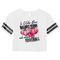 Football In October Nana Wears Pink And Watches Football 1 Football Pl Scorecard Crop Tee | Artistshot