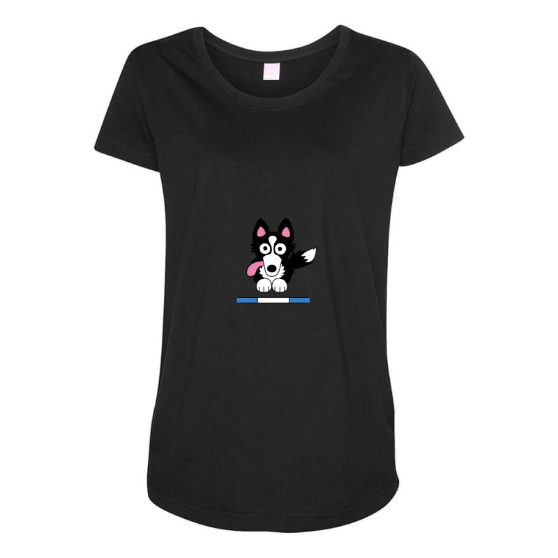 Collie Dog Agility Gift Maternity Scoop Neck T-shirt by WarrenCordero | Artistshot