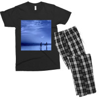 Aesthetic Blue Beach Men's T-shirt Pajama Set | Artistshot