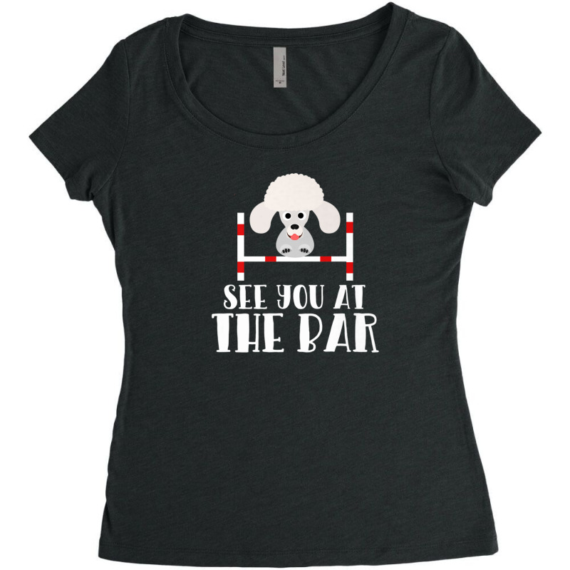 See You At The Bar Funny Poodle Dog Agility Premium T Shirt Women's Triblend Scoop T-shirt by Platinumshop | Artistshot