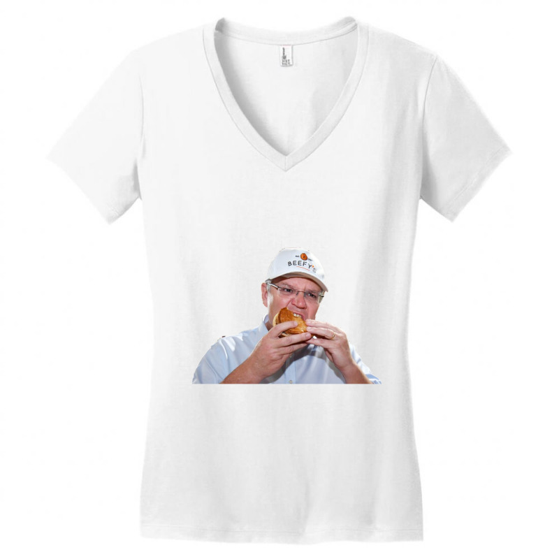 Scott Morrison Having A Munch Women's V-Neck T-Shirt by cm-arts | Artistshot