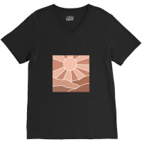 Aesthetic Browny Sun V-neck Tee | Artistshot