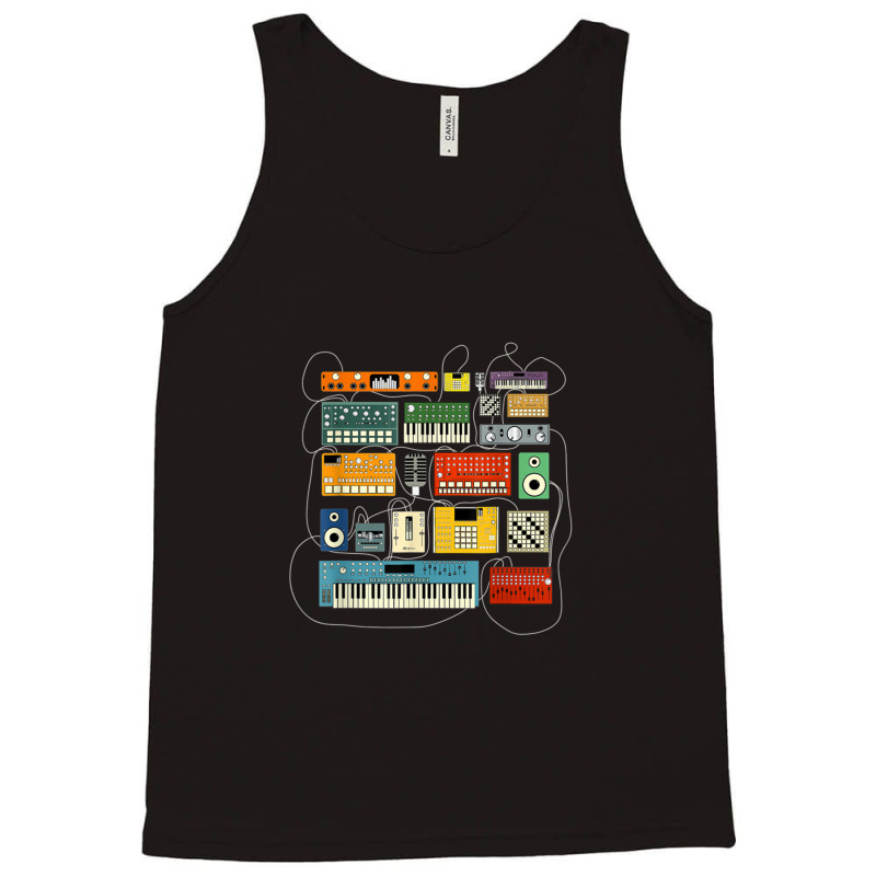 Synthesizer And Drum Machine For Electronic Musician Tank Top | Artistshot