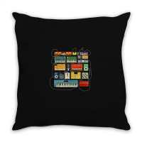 Synthesizer And Drum Machine For Electronic Musician Throw Pillow | Artistshot