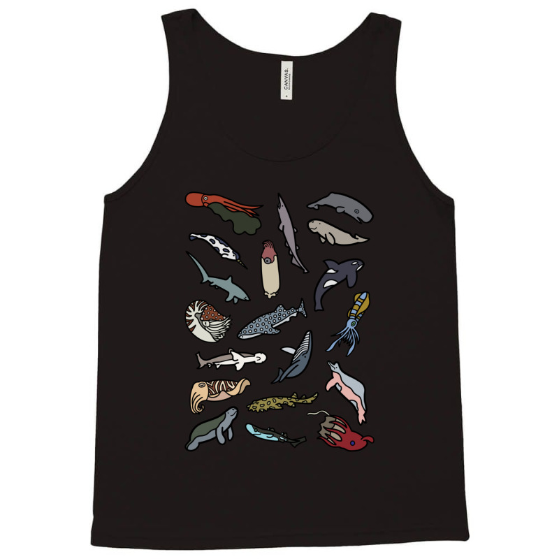 Mega Aquatic Animals Collection Mega Collection #2 For Fan Tank Top by RachelleWolf | Artistshot