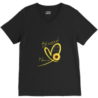 Blessed To Be Called Nana Sunflower Heart V-neck Tee | Artistshot