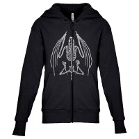 Vampire Blood Feeder Bat Skeleton Youth Zipper Hoodie | Artistshot