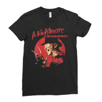 Womens A Nightmare On Elm Street Freddy Circle V-neck Ladies Fitted T-shirt | Artistshot