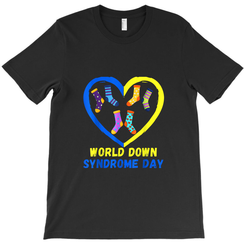 Blue Yellow Heart 21 World Down Syndrome Awareness Day 2022 T-shirt | Artistshot