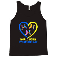 Blue Yellow Heart 21 World Down Syndrome Awareness Day 2022 Tank Top | Artistshot