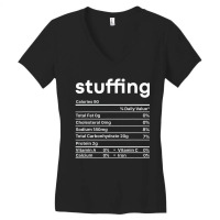 Stuffing Nutrition Facts Thanksgiving Christmas Food Women's V-neck T-shirt | Artistshot