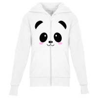 Panda Cute Youth Zipper Hoodie | Artistshot