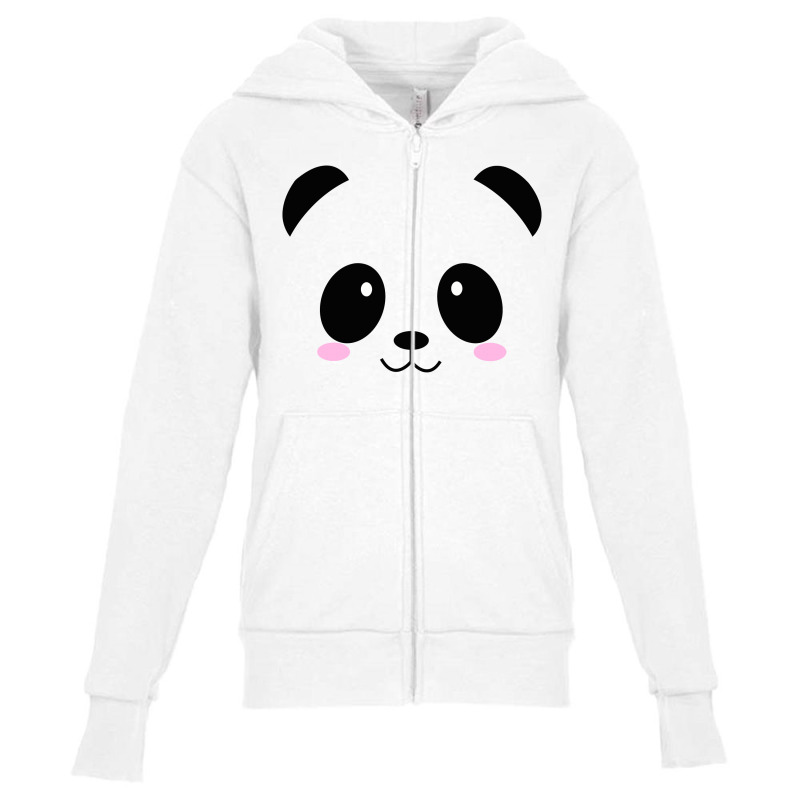 Panda Cute Youth Zipper Hoodie | Artistshot